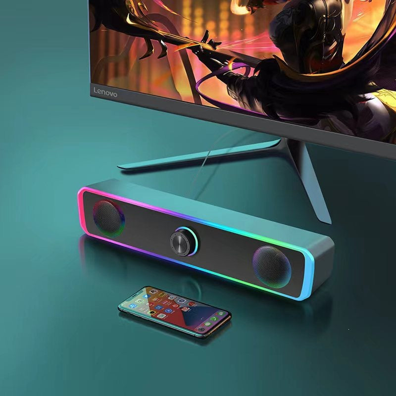 Wireless Multimedia Gaming Soundbar with RGB Light Effects Bowlift