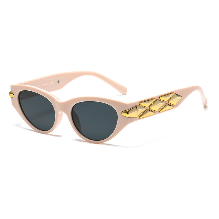 Women's Cat-Eye Sunglasses with Luxurious Accents and Unique Design Bowlift