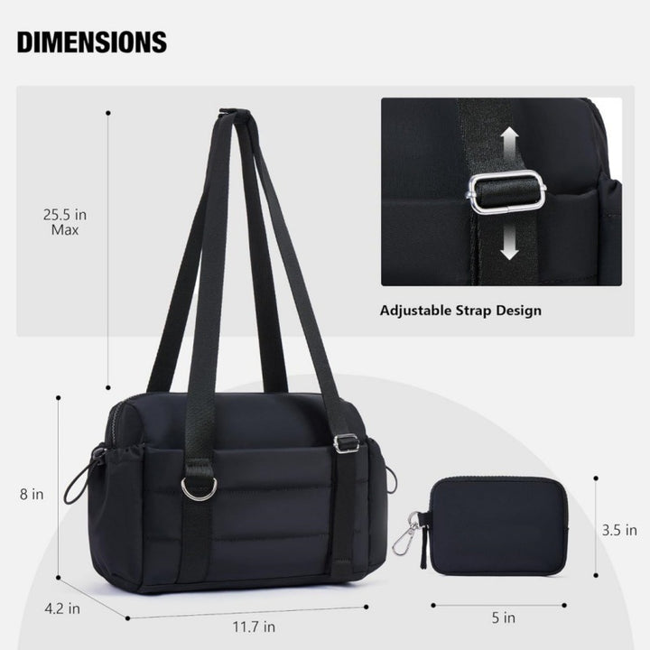 sporty shoulder bag with removable cosmetic bag Bowlift