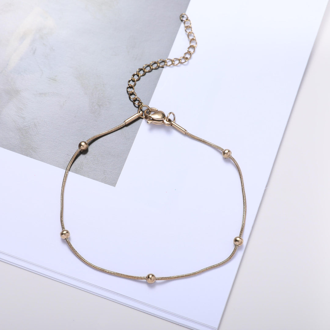 Adjustable Beaded Chain Bracelet Bowlift