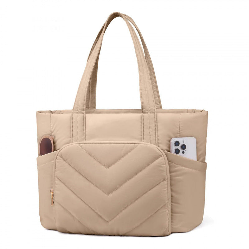 Multifunctional tote bag with padded interior and many compartments Bowlift