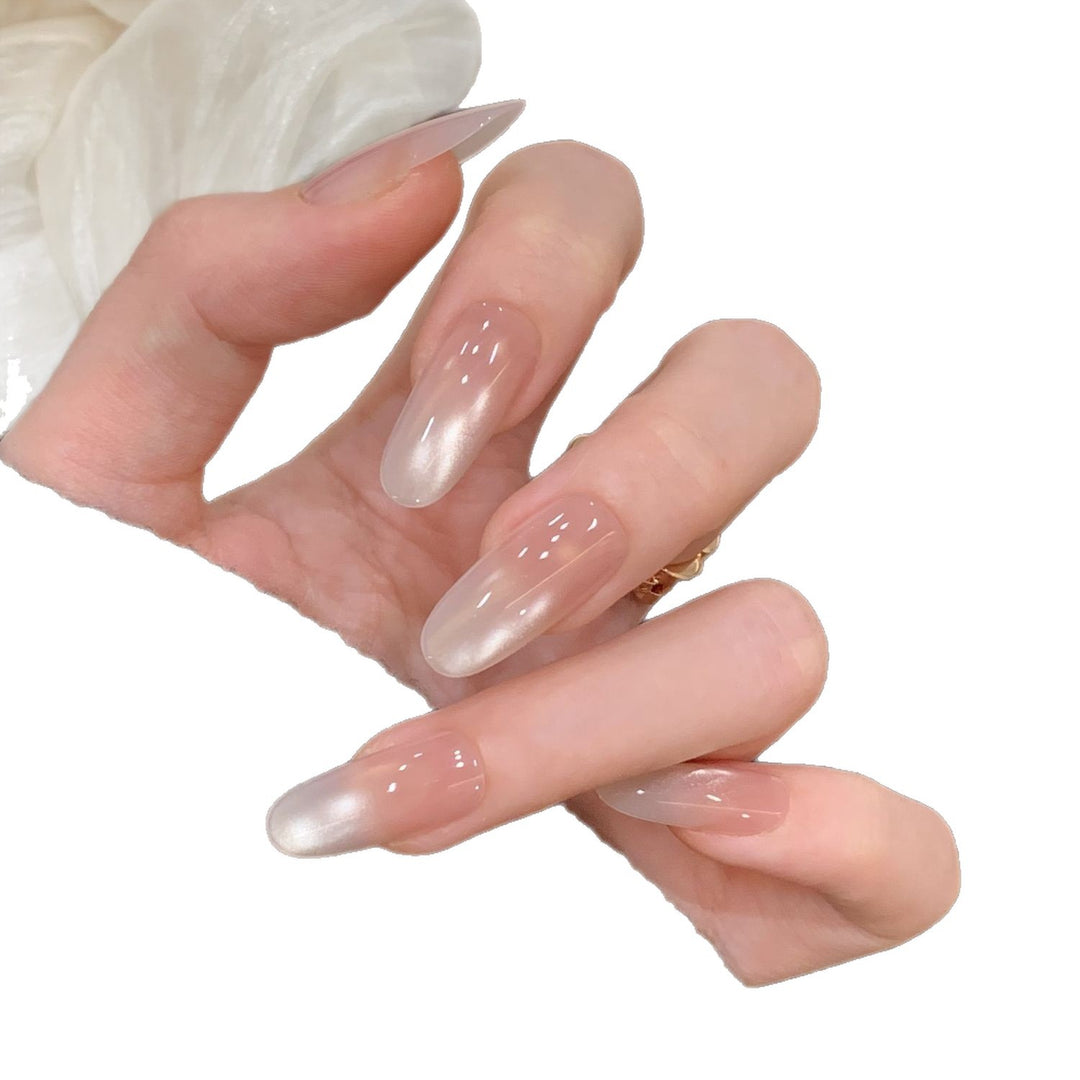 Natural Glossy Press-On Nail Set Bowlift
