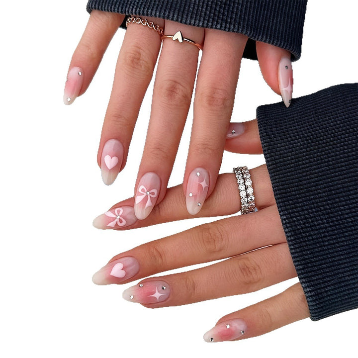 Artificial Nail Set with Romantic Design Bowlift