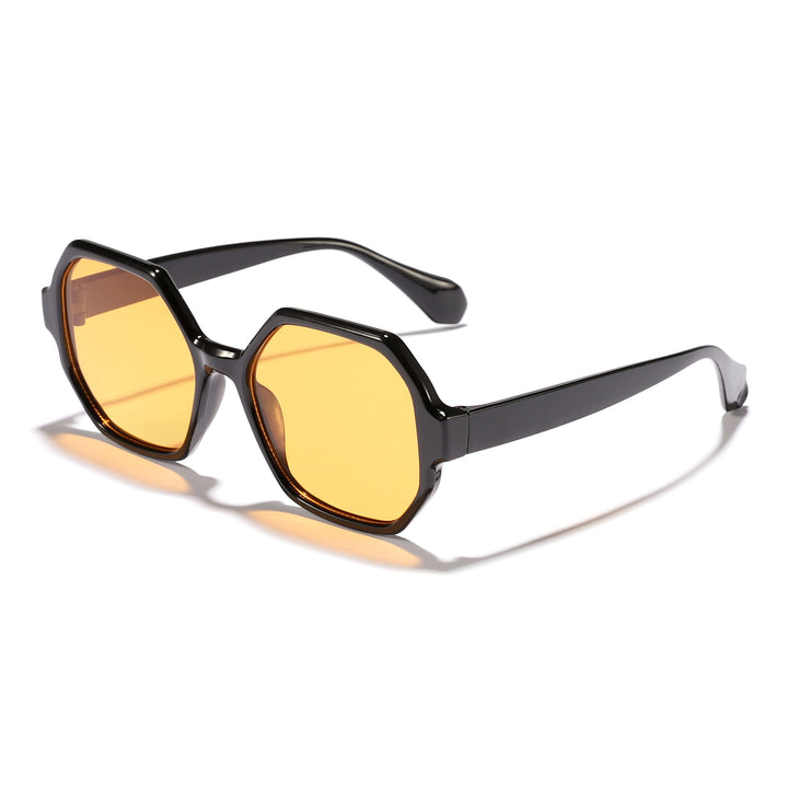 Women's fashionable sunglasses with hexagonal frame and UV protection Bowlift