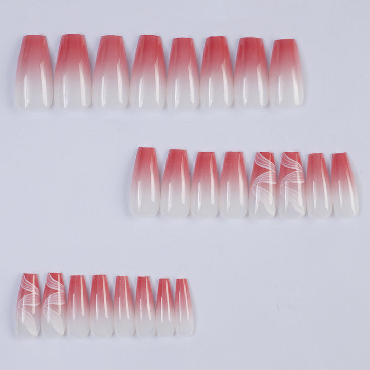 Artificial nails with elegant ombre and marble effects Bowlift