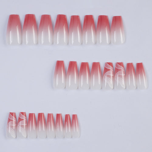 Artificial nails with elegant ombre and marble effects Bowlift