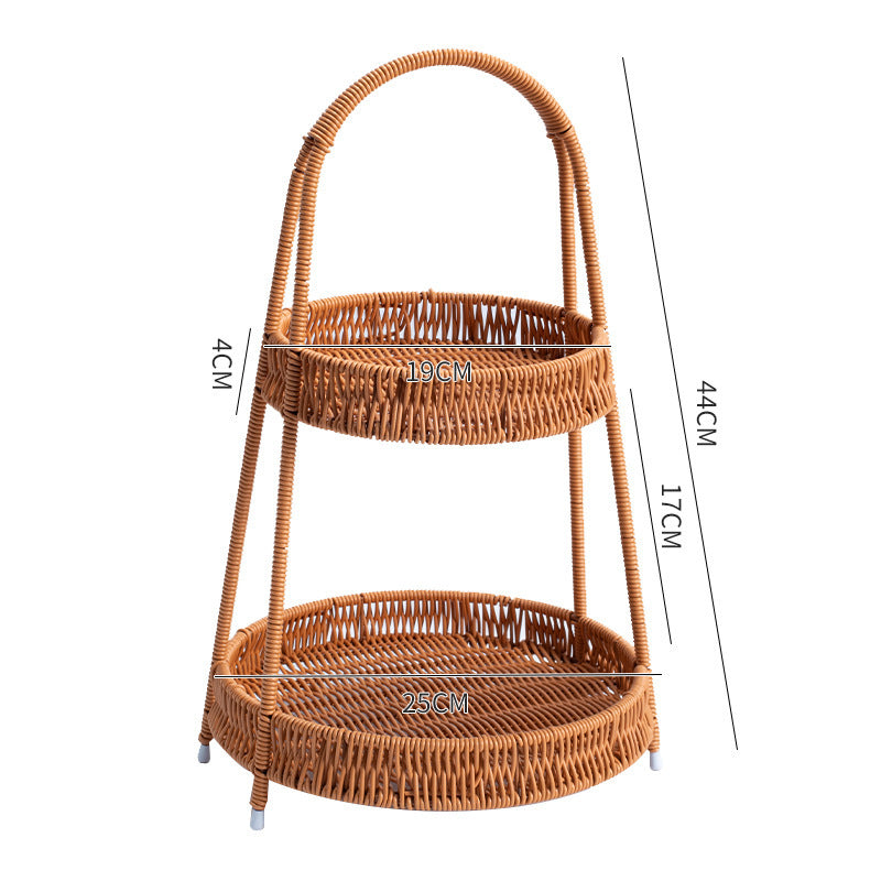 Handcrafted Wicker Storage Basket Bowlift