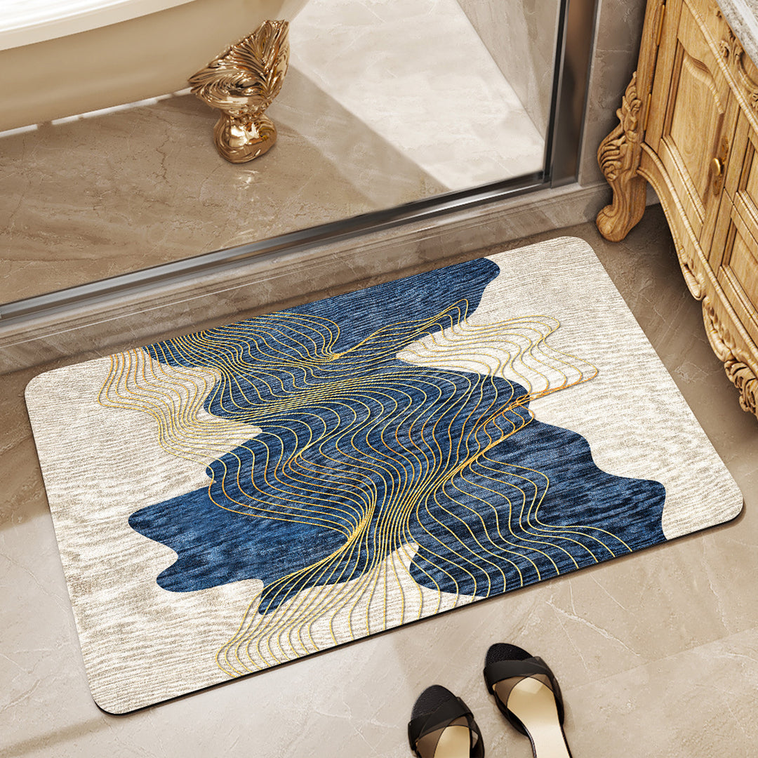 Non-Slip Abstract Design Bath Mat Bowlift