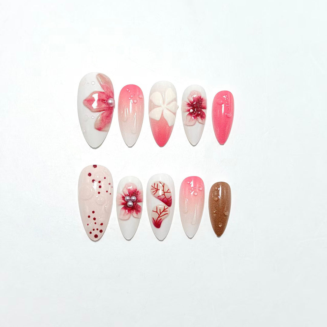 Decorative artificial nail set Bowlift