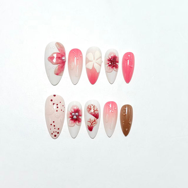 Decorative artificial nail set Bowlift