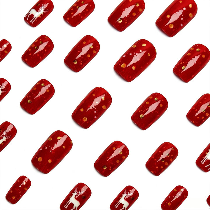 Holiday-Themed 3D Reindeer Nail Art Bowlift