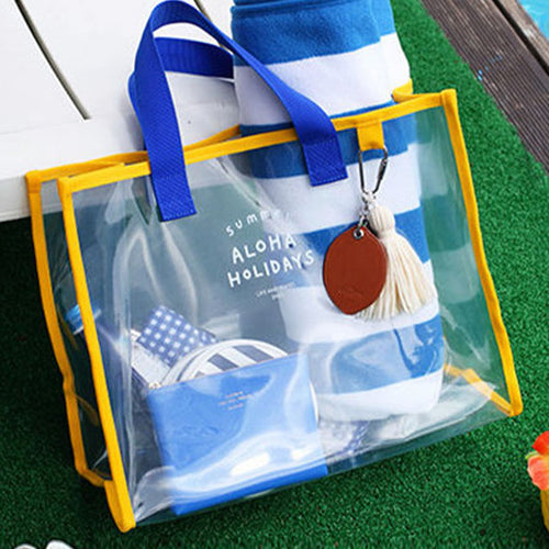 Transparent Beach Bag with Multiple Inner Compartments Bowlift