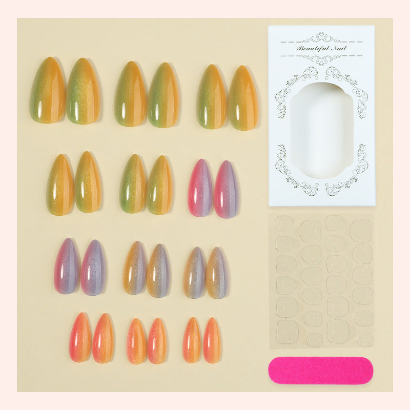 Gradient Tip Press-On Nails Bowlift