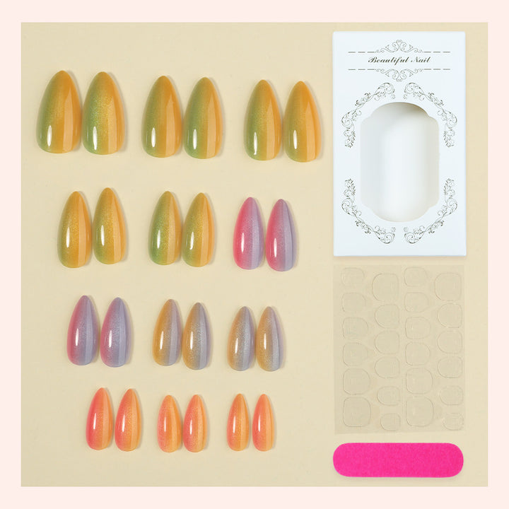 Gradient Tip Press-On Nails Bowlift