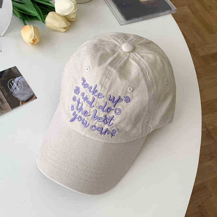 Women's Motivational Embroidered Cap Bowlift