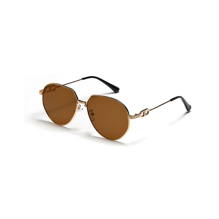 Ladies stylish oval sunglasses with fashionable metal frame Bowlift