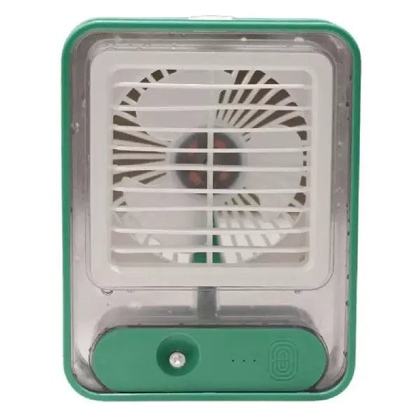 Unisex one size compact USB microclimate cooler and whisper-quiet table fan with transparent water tank and adjustable louver Bowlift