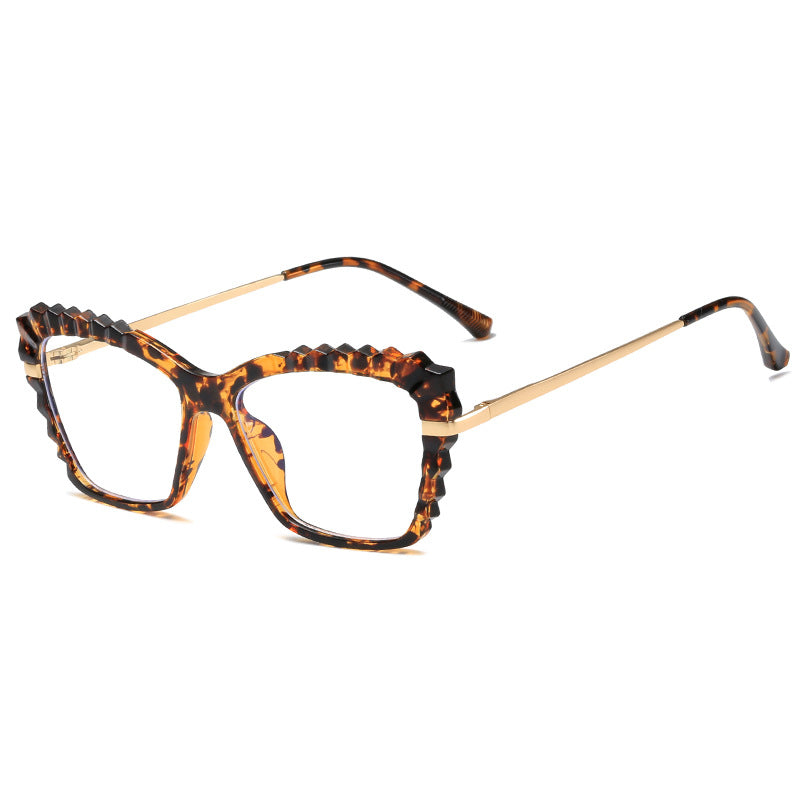 Women oversized glasses with unique wave edge design Bowlift