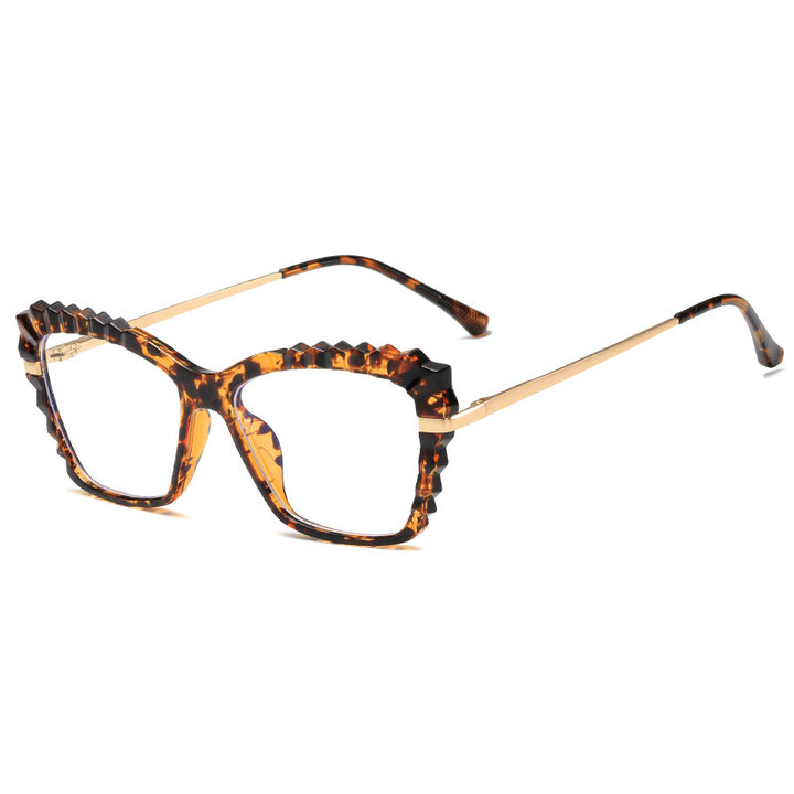 Women oversized glasses with unique wave edge design Bowlift
