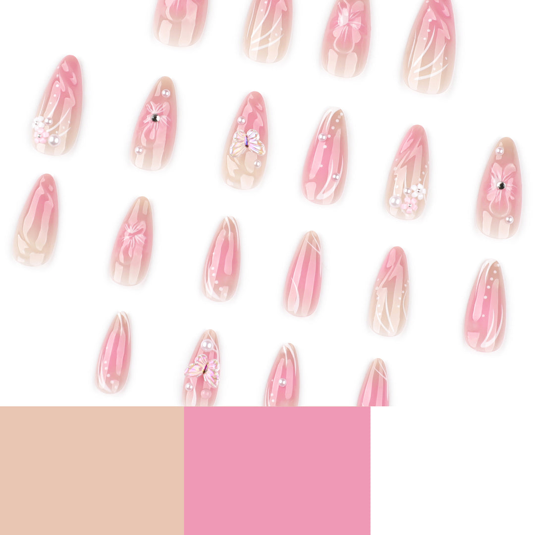 Artful nail art with floral 3D elements Bowlift