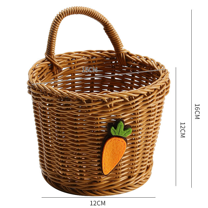 Unisex Braided Storage Basket with Sturdy Handle Bowlift