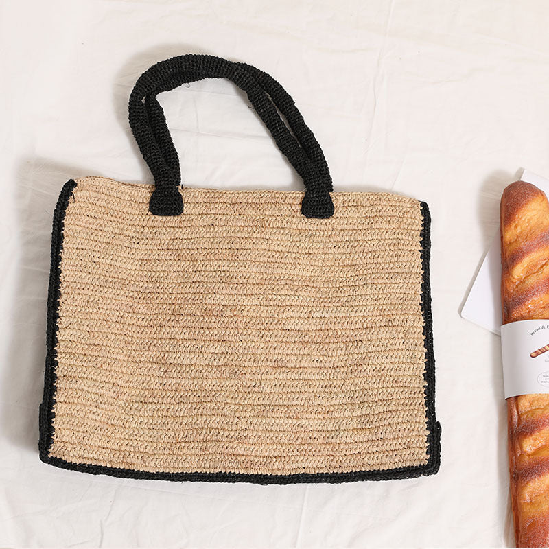 Handmade basket bag with reinforced handles Bowlift