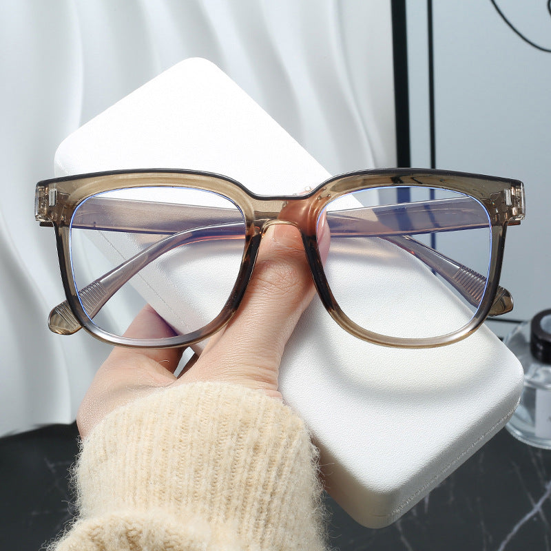 Women's fashionable rectangular glasses with blue lenses Bowlift
