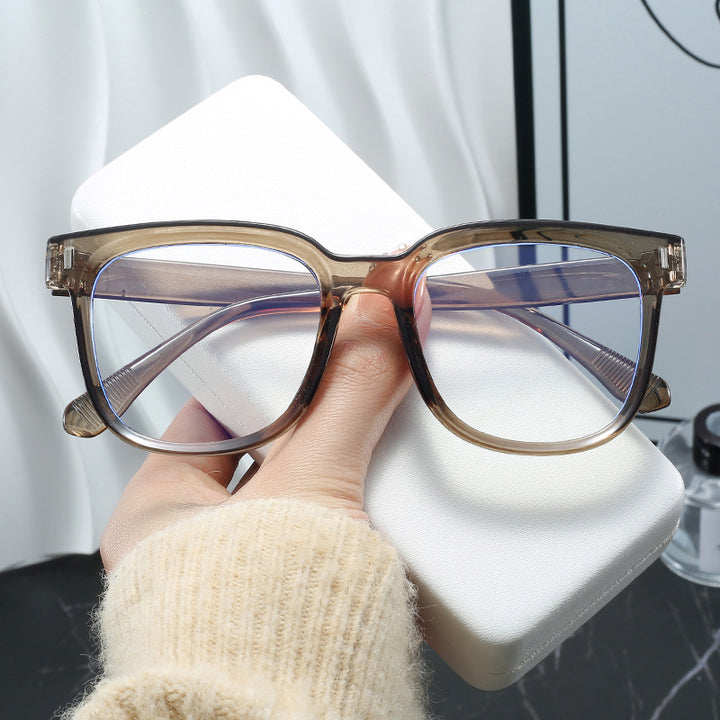 Women's fashionable rectangular glasses with blue lenses Bowlift