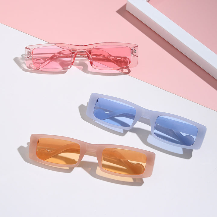 Women's fashionable rectangular sunglasses in innovative design Bowlift