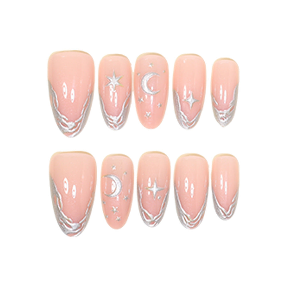 Celestial Themed Stiletto Nail Art Tips Bowlift
