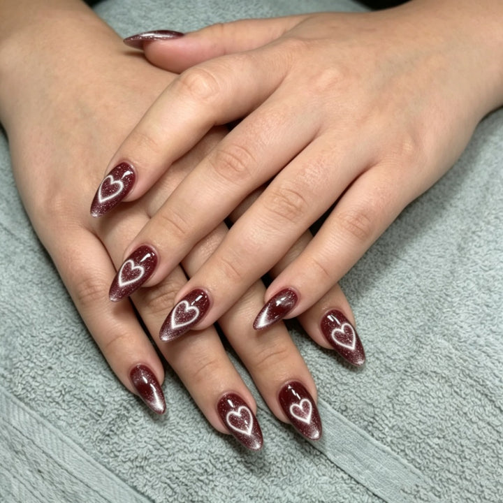 Artificial nails with modern night motif Bowlift
