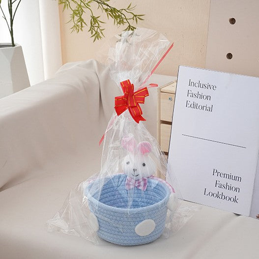 Cozy storage basket with bear motif Bowlift