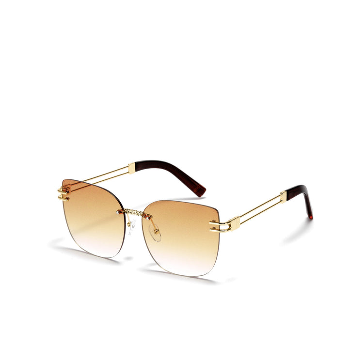 Women's Oversized Sunglasses with Stylish Gradient and Unique Frame Bowlift