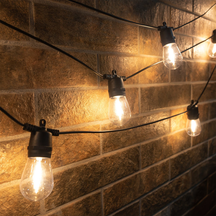 Vintage LED Filament Globe String Lights Outdoor Patio Bulb Garland Bowlift