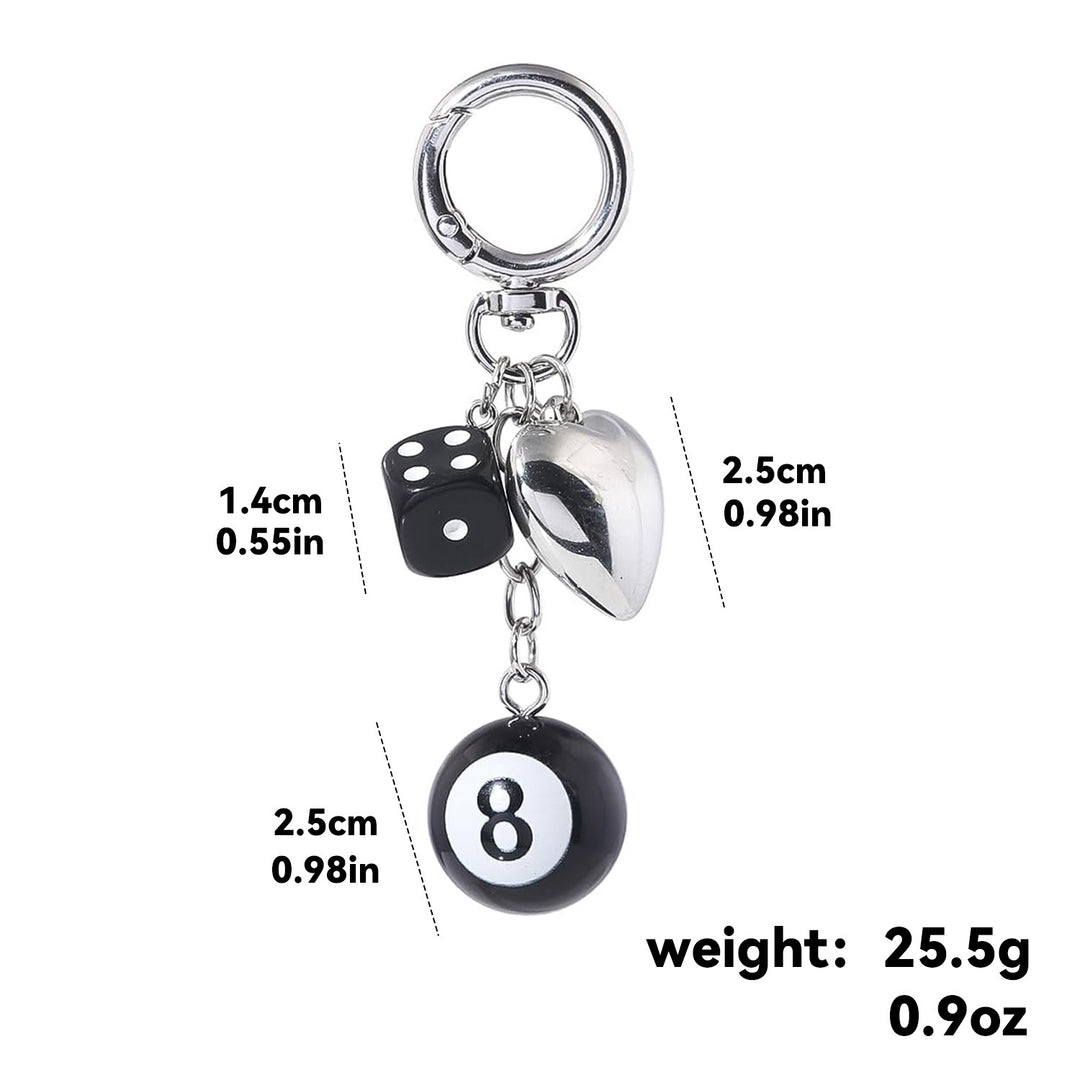 Keychain with Colorful Dice Bowlift