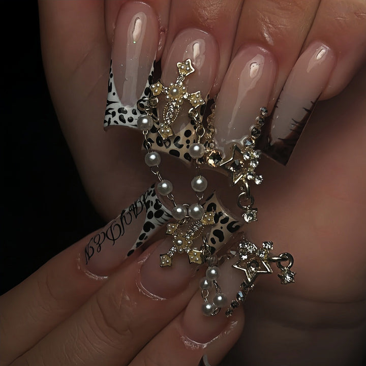 Decorative Long Press-On Nail Enhancements Bowlift