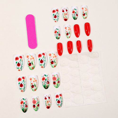 Floral-Accent 3D Nail Art Extensions Bowlift