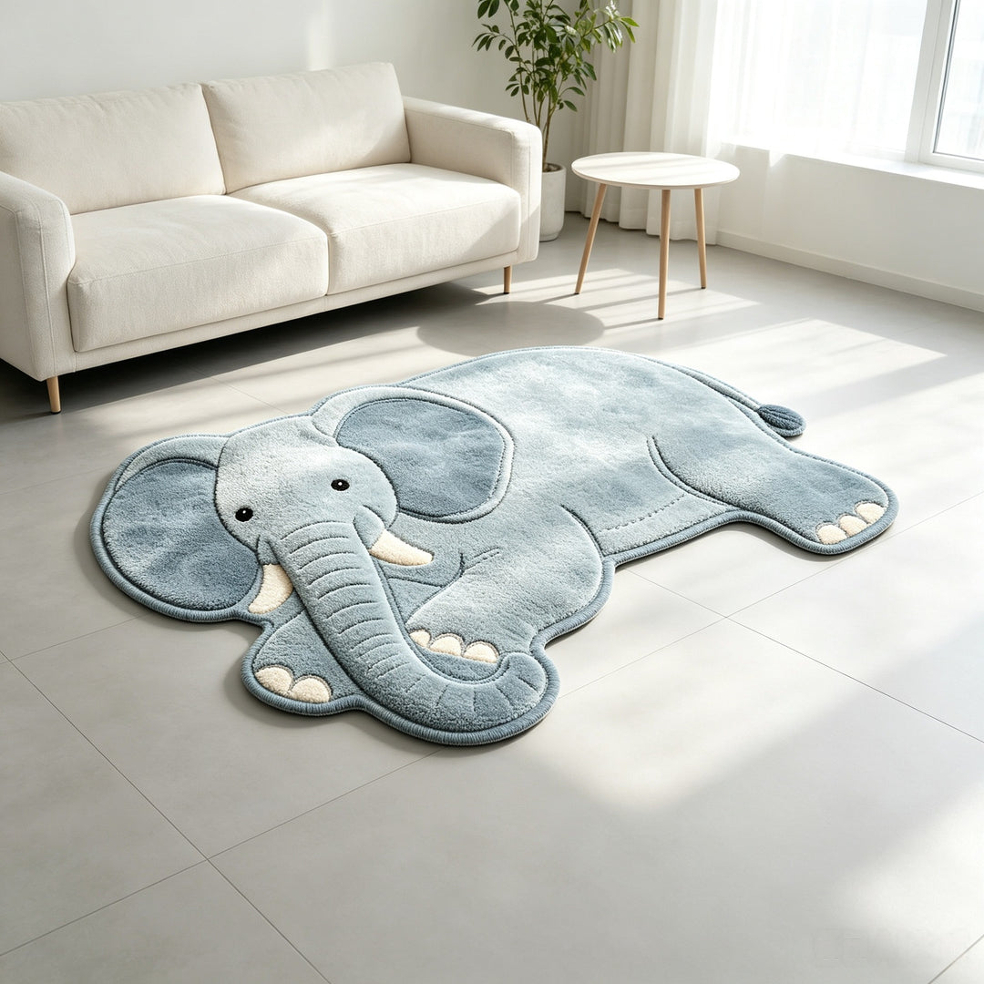Plush Bear-Shaped Area Rug