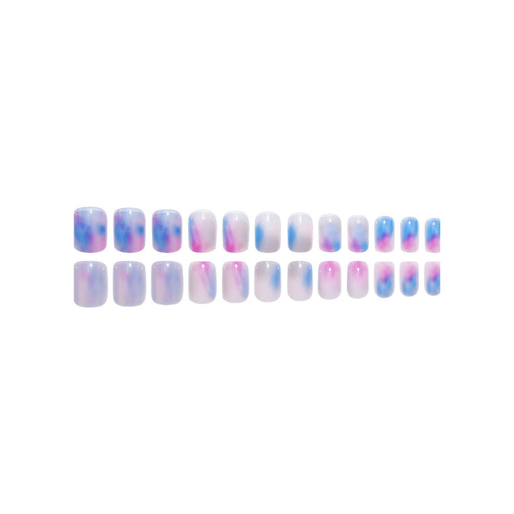 Artistic Watercolor Nail Extensions Bowlift