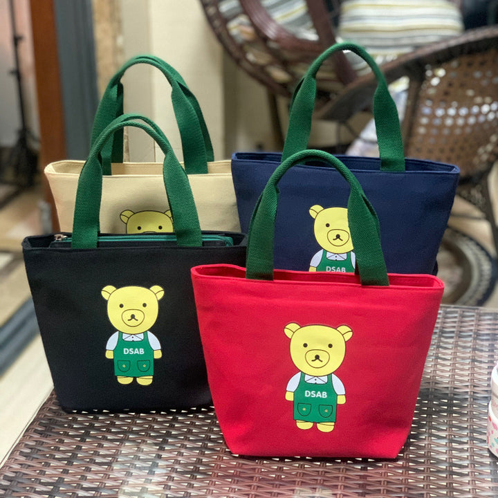 Cute Bear Print Lunch Tote Bowlift