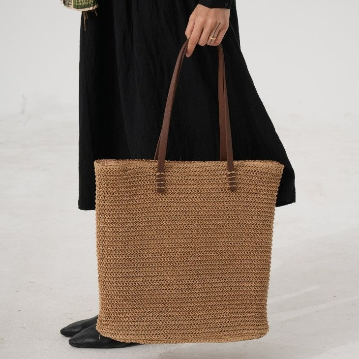 Elegant Bast Crossbody Bag with High-Quality Leather Handles Bowlift