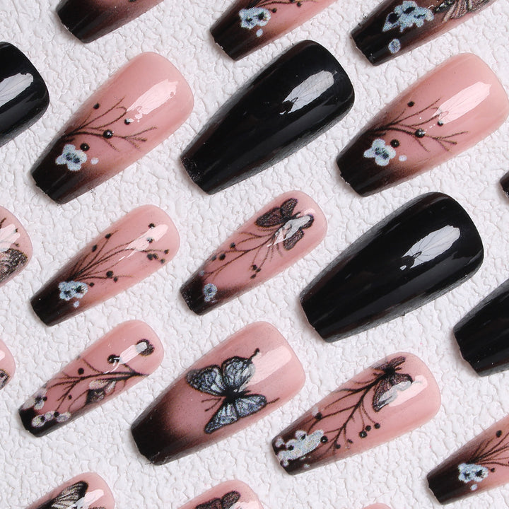 Artistic Butterfly Press-On Nails Bowlift