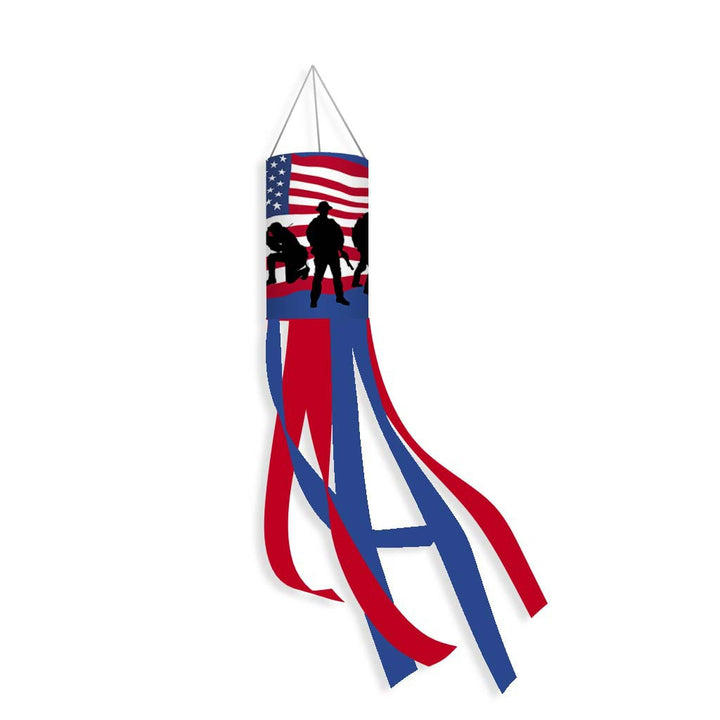 Unisex nan patriotic outdoor American flag windsock and streamer patio decor set Bowlift