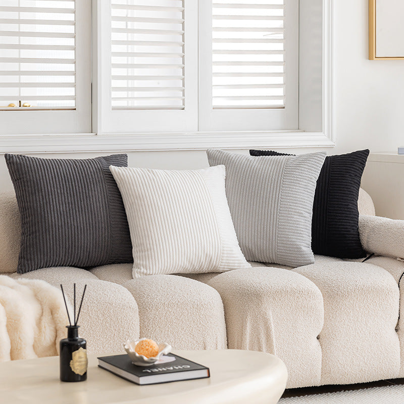 Ribbed Texture Decorative Pillow