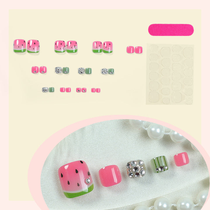 Watermelon-Themed Press-On Nails Bowlift