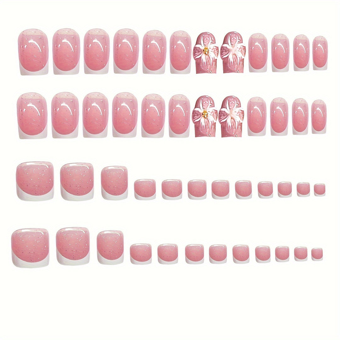 Decorative Floral Nail Art Bowlift