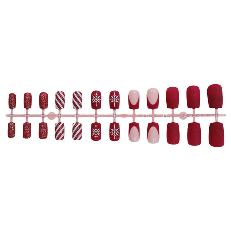 Festive artificial nail set with winter motifs Bowlift