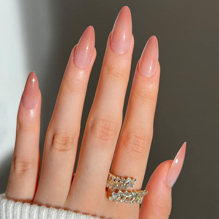Premium Almond-Shaped Press-On Nail Tips Bowlift