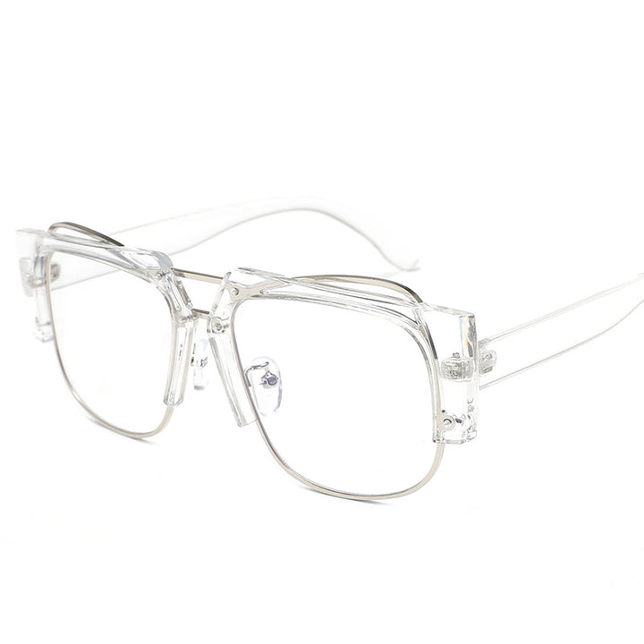 Women Fashion Square Sunglasses with Unique Chain Design Bowlift