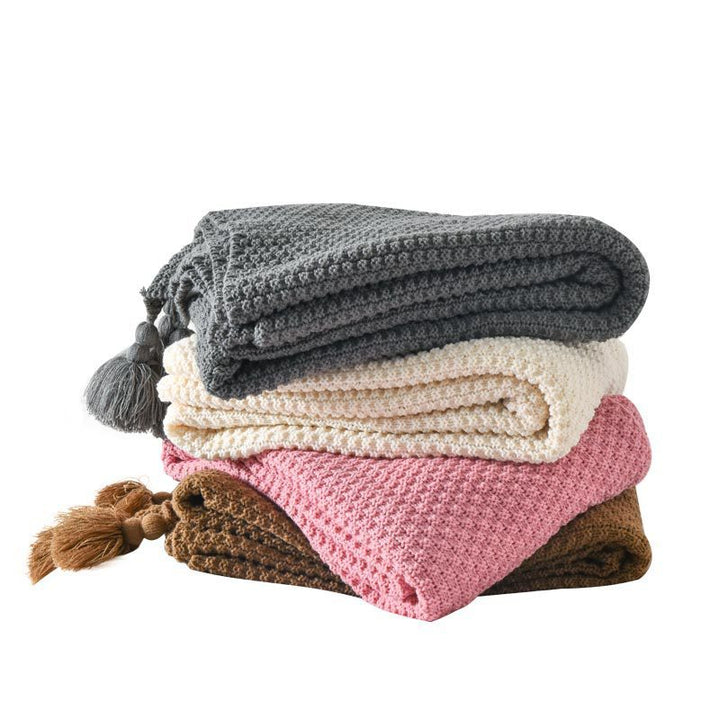 Ladies Elegant Waffle Structure Blanket Bowlift